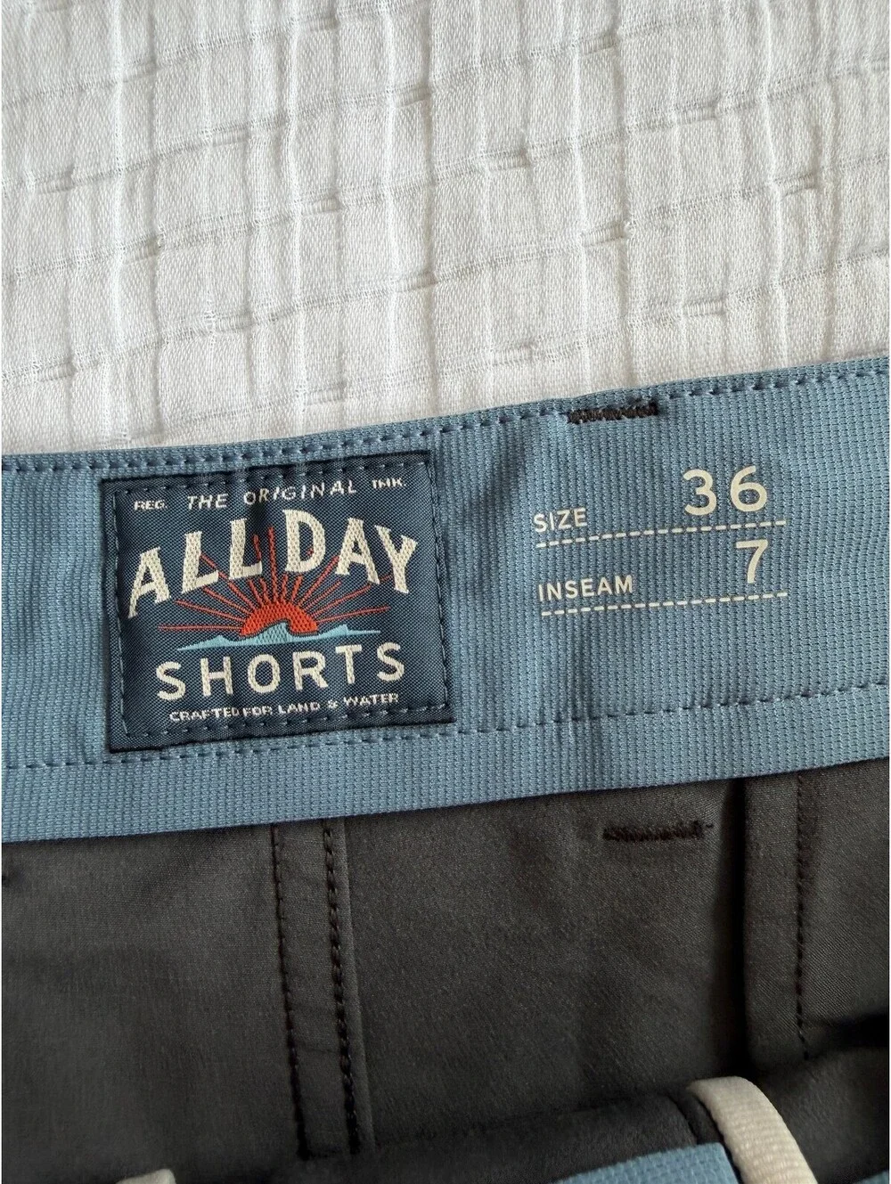 Faherty All Day Shorts Trail Dark Gray Men’s Size 36 7